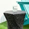 Glitzhome® 17.75" Multifunctional Twist-Style Faux Terrazzo Garden Stool
